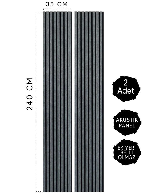 70x240 Cm Akustik Duvar Kaplama Paneli Eko-Lan-104