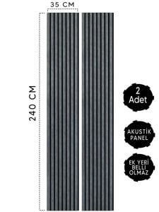 70x240 Cm Akustik Duvar Kaplama Paneli Eko-Lan-104