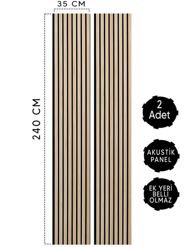 70x240 Cm Akustik Duvar Kaplama Paneli Eko-Lan-101
