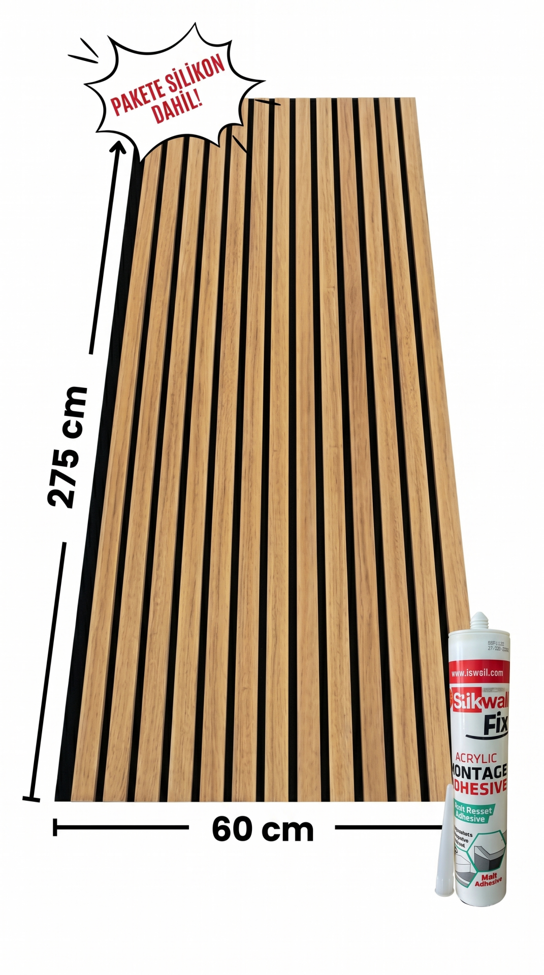 60x275 cm Finish Akustik Kaplama Paneli - LAN-K 261(HAZIR PAKET)