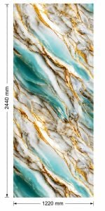 PVC MERMER OASİS GOLD ROCK 30118L/ 122X60- 4 PARÇA PANEL(1 ADET SİLİKON DAHİL)