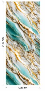 PVC MERMER OASİS GOLD ROCK 30118L/ 122X60- 4 PARÇA PANEL(1 ADET SİLİKON DAHİL)