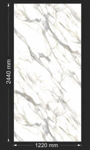 PVC MERMER GILD FISH BELLY WHITE KBJ1-3082-1/122X60-4 PARÇA PANEL(1 ADET SİLİKON DAHİL)