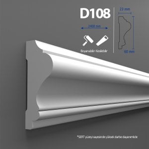 Walldeco Boyanabilir Sert Dekoratif Duvar Çıtası D-108