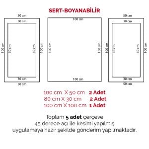 Walldeco Boyanabilir Sert Dekoratif Çıta Paketi-Hazır Kesimli- ÇP1