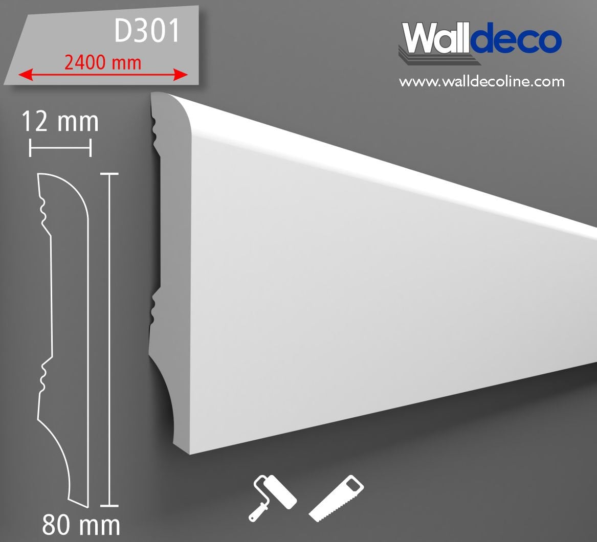 Walldeco Boyanabilir Sert Dekoratif Süpürgelik D-301