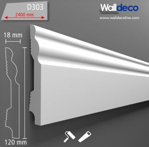 Walldeco Boyanabilir Sert Dekoratif Süpürgelik D-303